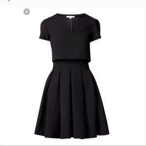 Maje fit and flare little black dress